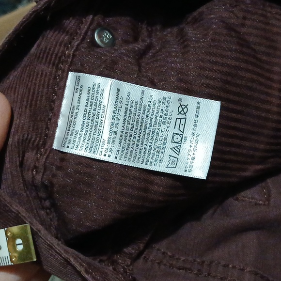 Banana Republic Men's Corduroy Pants - Deep Burgundy. Sz.34 X32 Slim. NWT - Picture 11 of 16